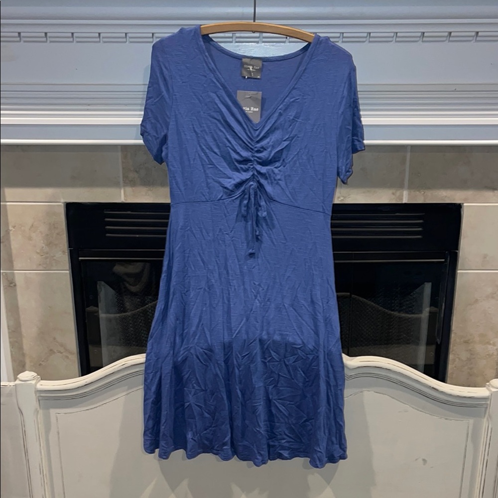 Blue Short Sleeve Dress